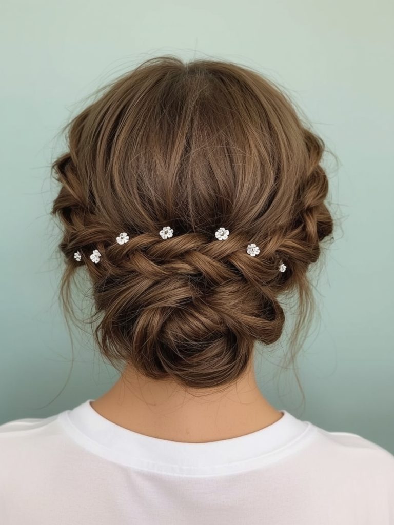 Grad Hairstyles: Braided Top Knot