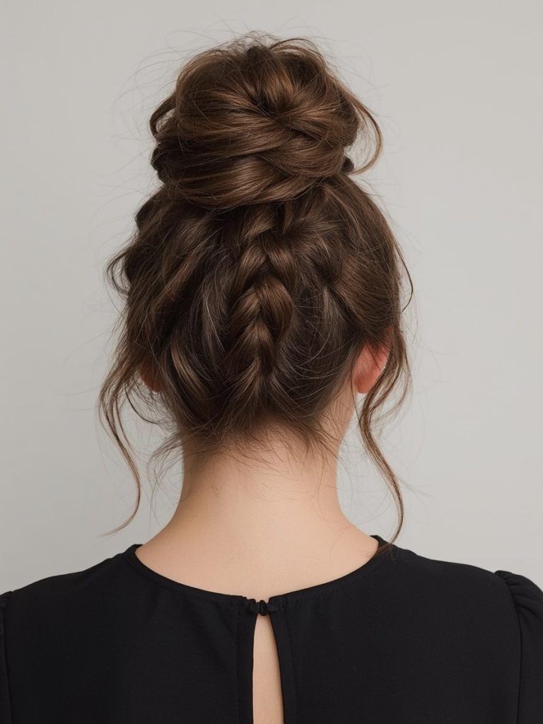 Grad Hairstyles: Half-Up Crown Braid