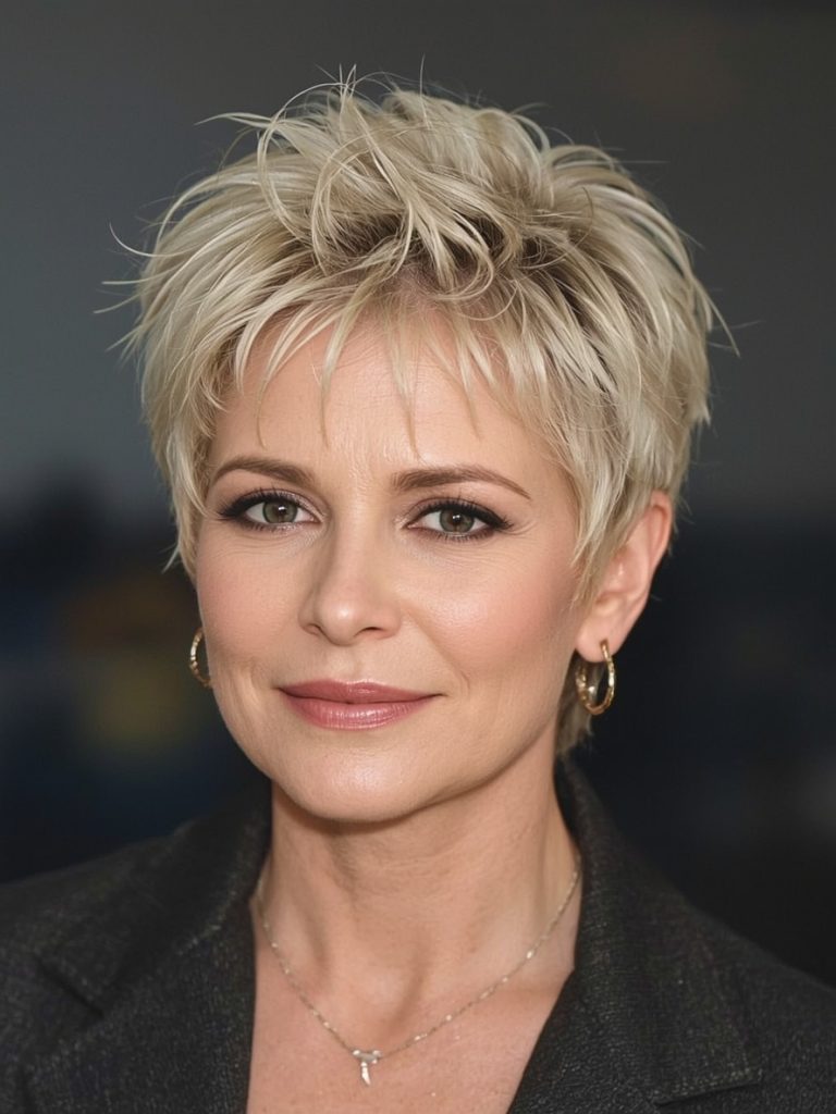 Spiky Pixie with a Textured Crown