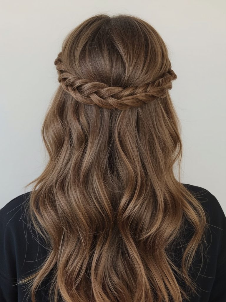 Grad Hairstyles: Milkmaid Braids