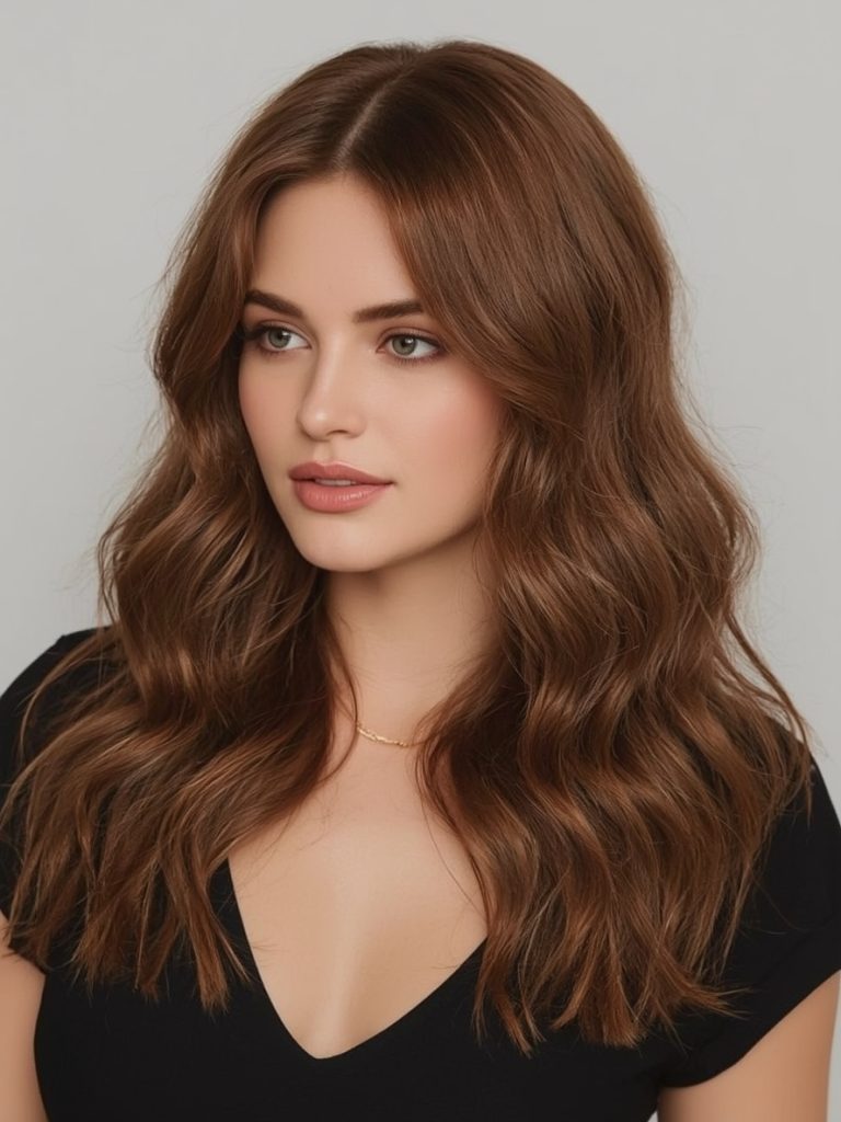 Chocolate Copper Hair: Dutch Braids into a Low Bun