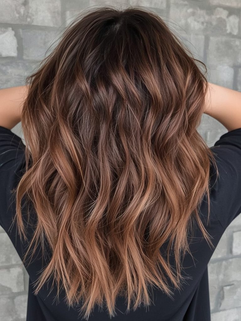 Chocolate Copper Hair: High Ponytail with Wrapped Base