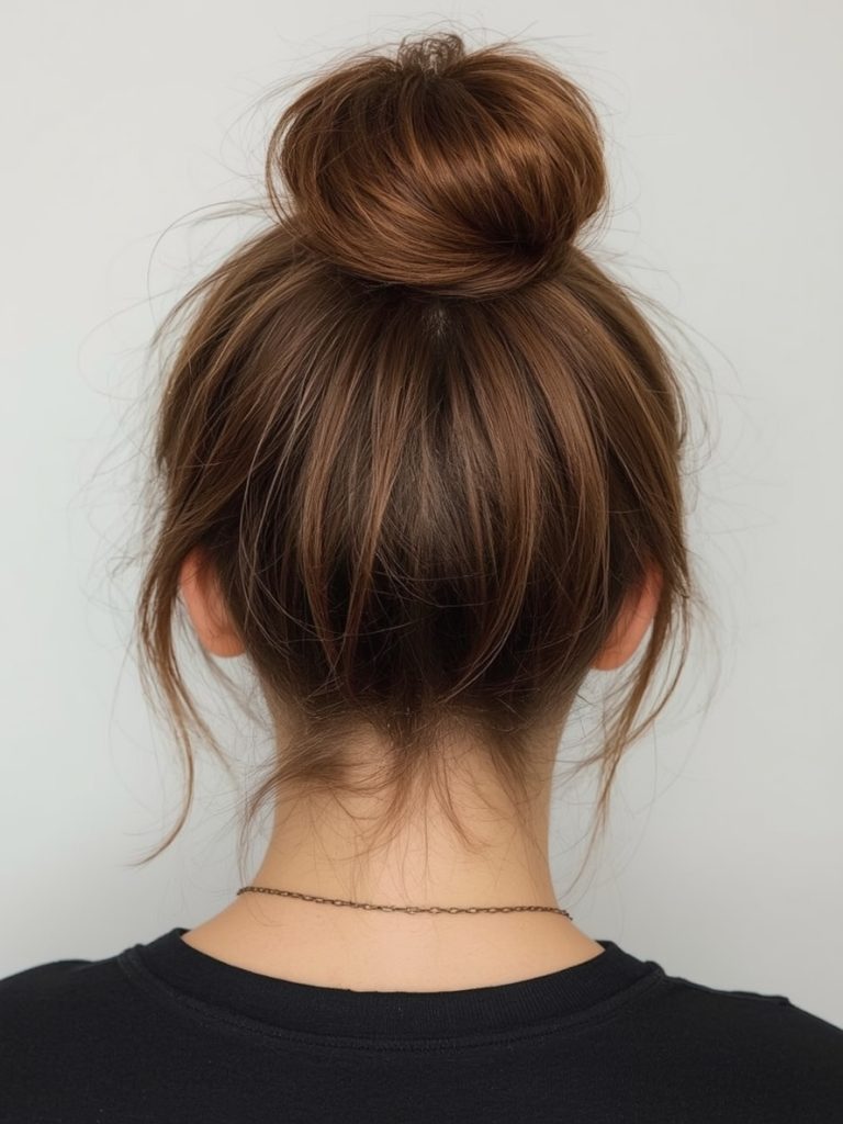 Chocolate Copper Hair: Half-Up, Half-Down Happiness