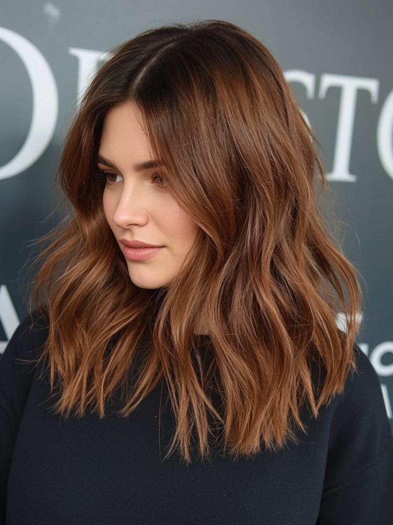 Chocolate Copper Hair: Retro Waves