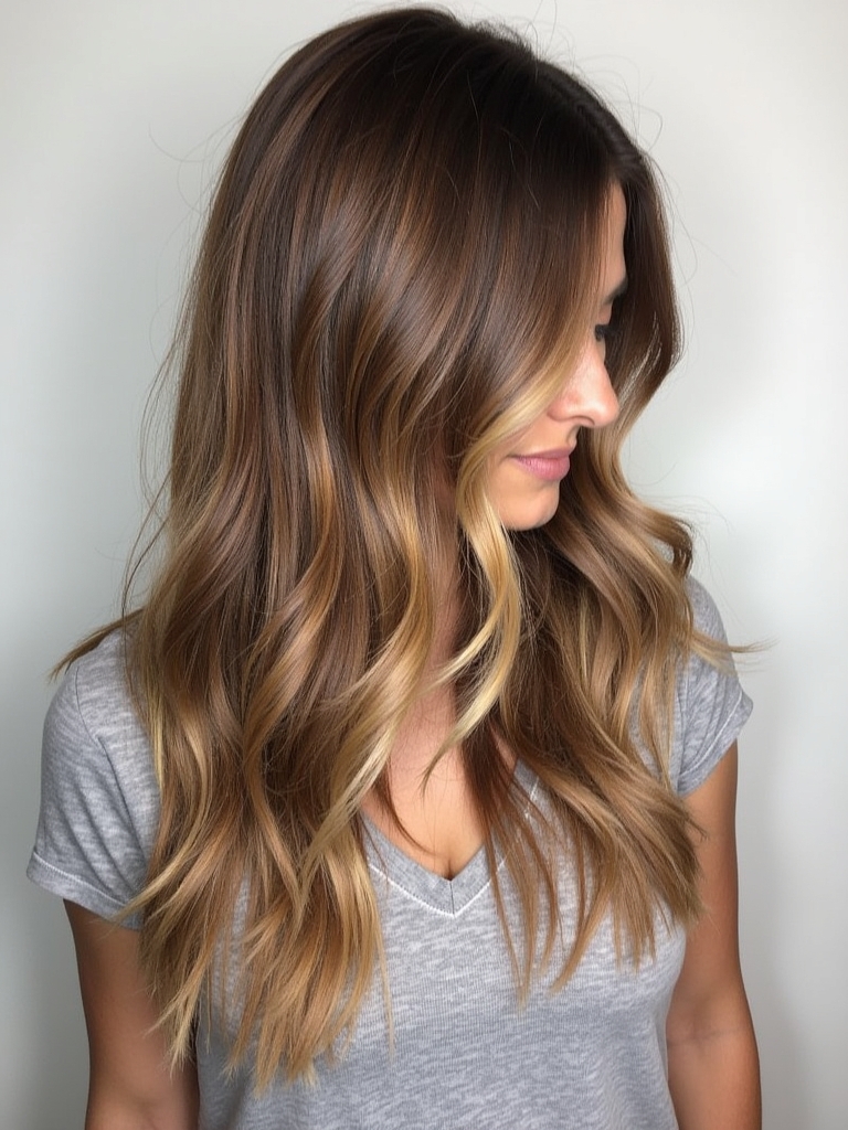 Radiant Honey Brown Balayage