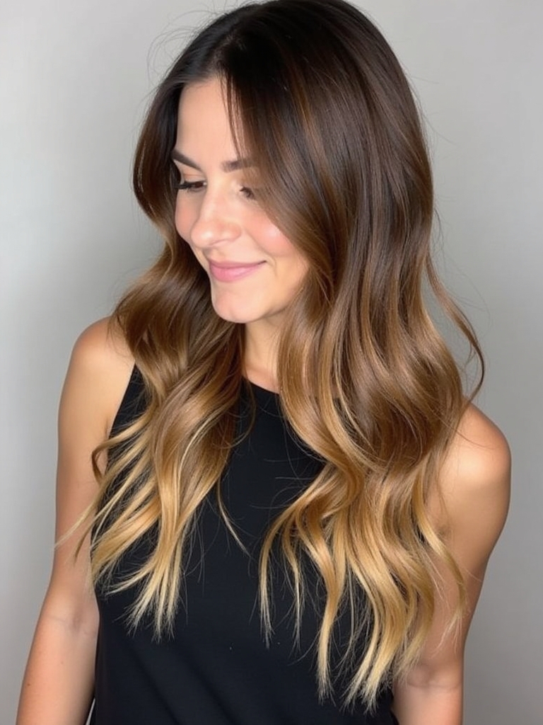 Textured Caramel Balayage