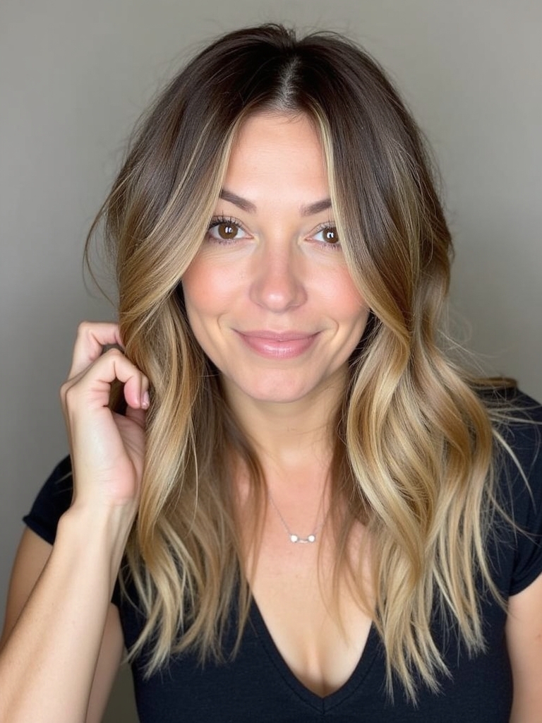 Asymmetrical Caramel Balayage