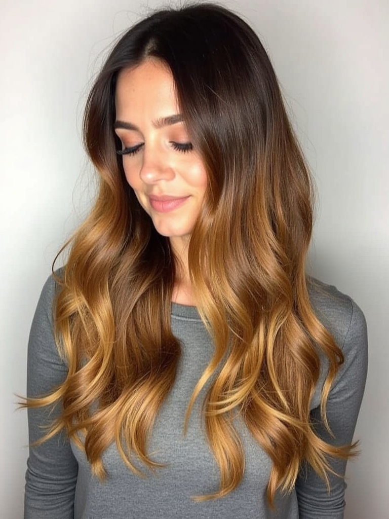 Tousled Caramel Balayage