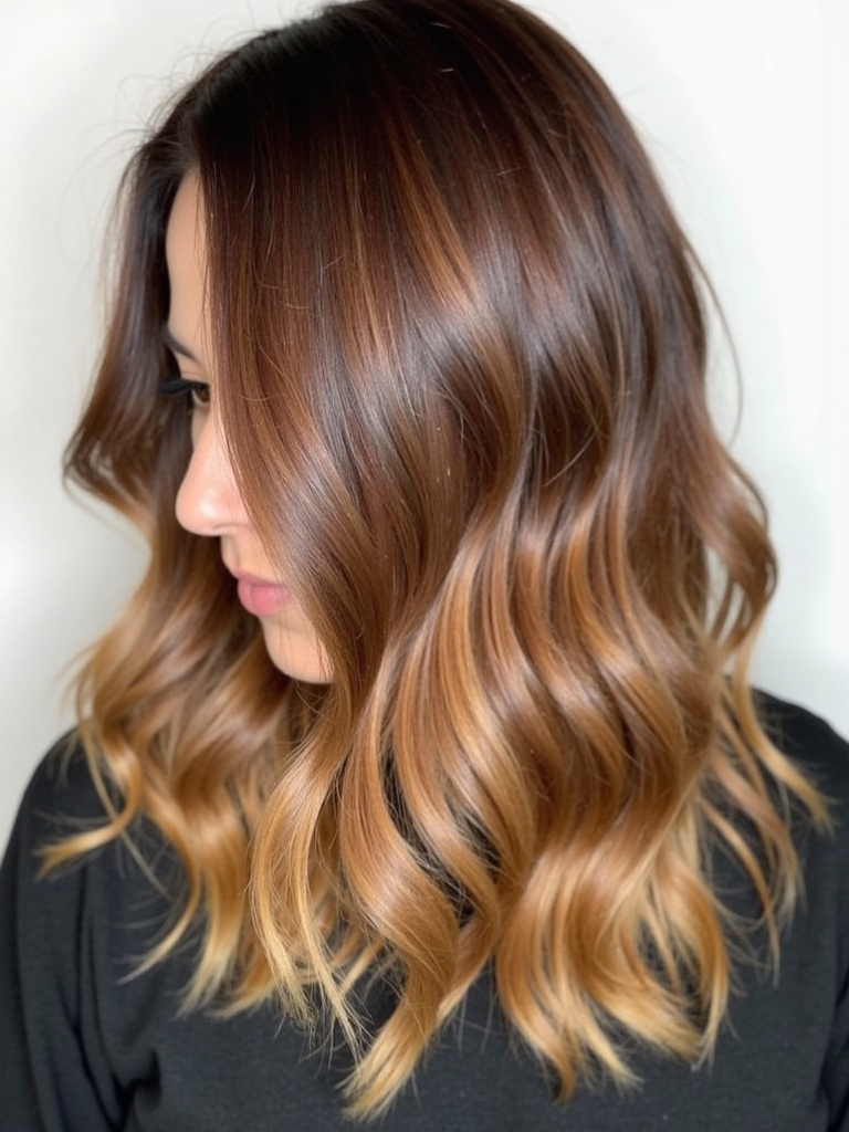 Warm Caramel Balayage