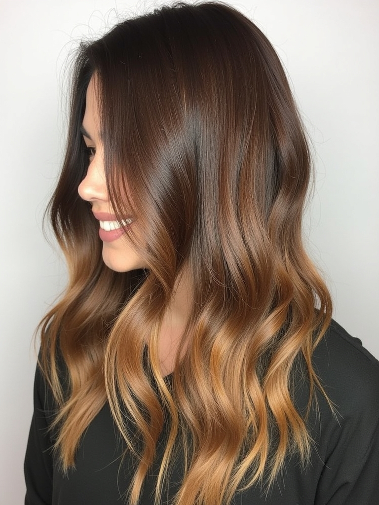 Flowing Caramel Balayage