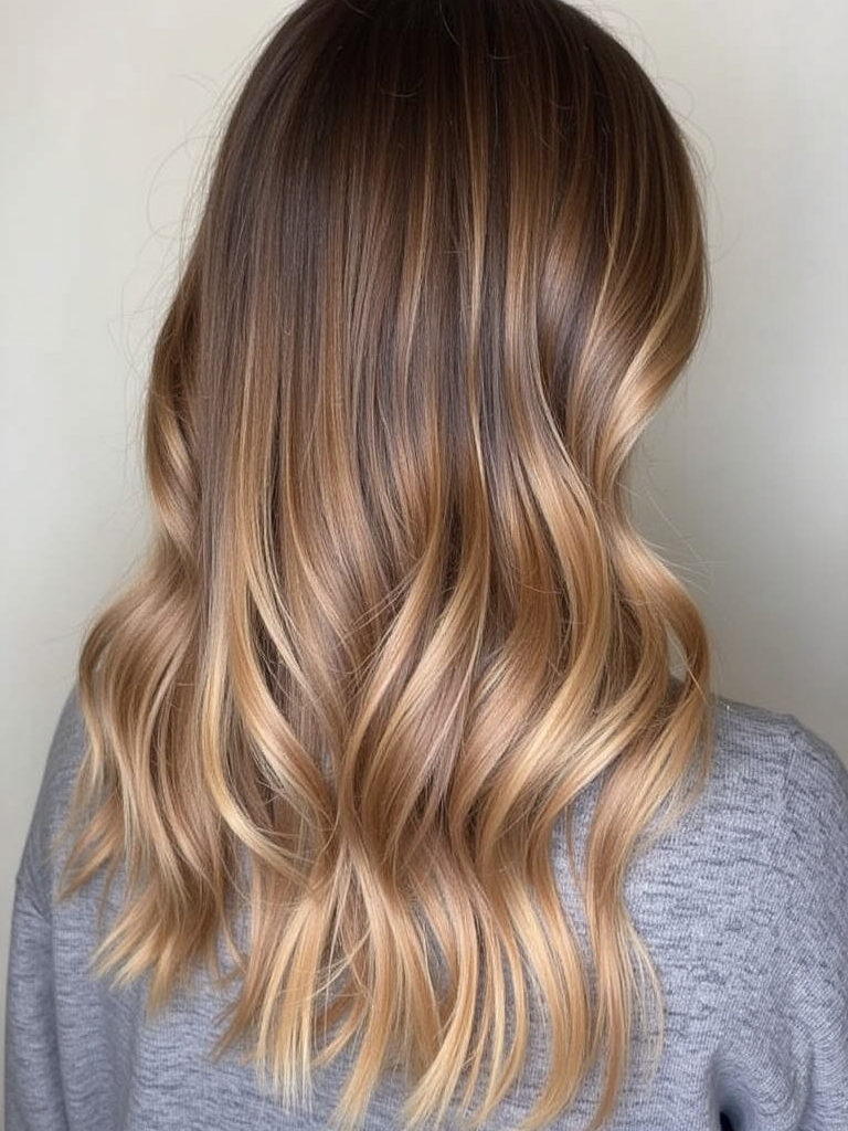 Reverse Honey Brown Balayage