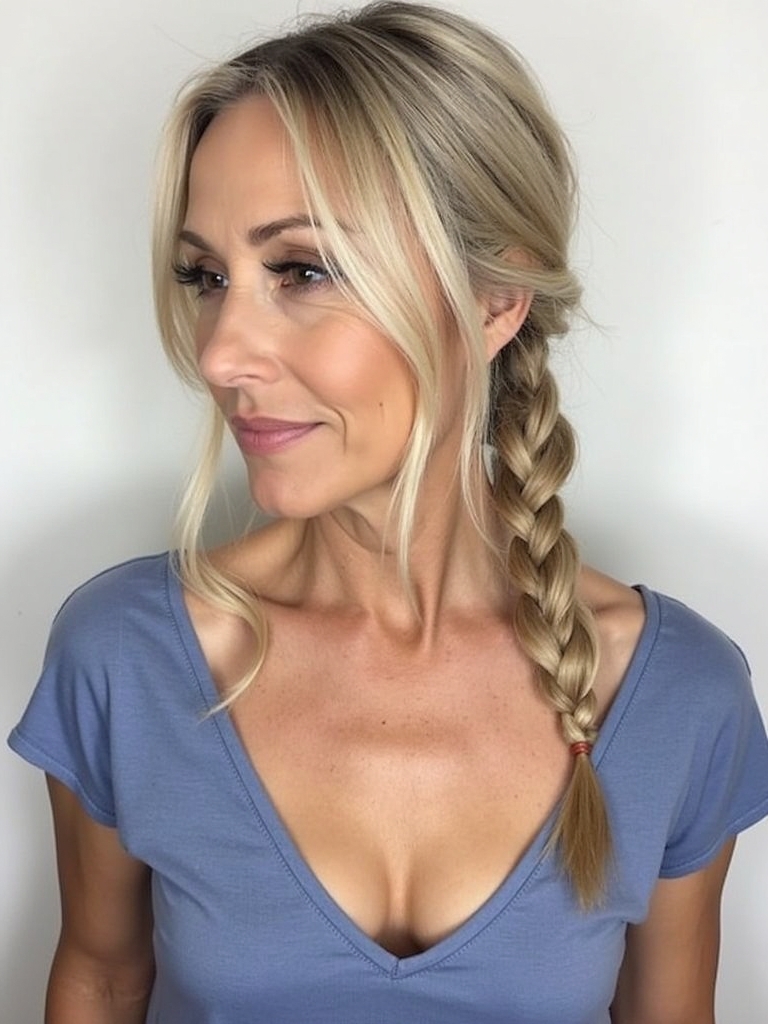 Hairstyles For Thin Fine Hair Over 60: Ear Length Blunt Cut