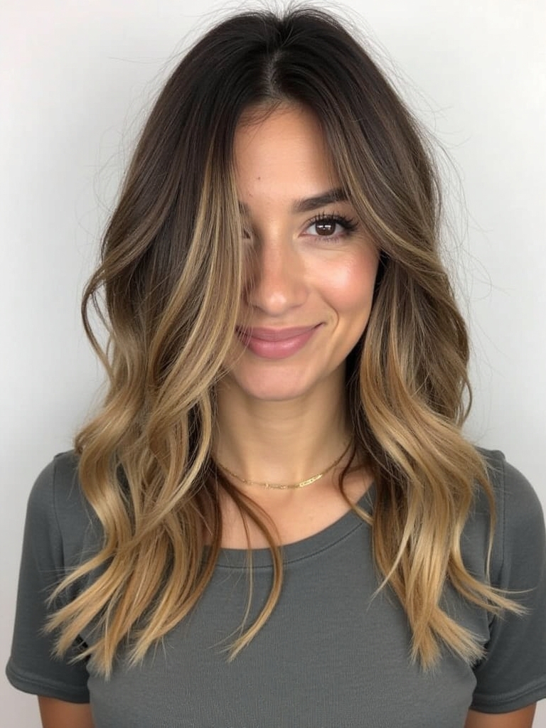 Short Bob Honey Brown Balayage
