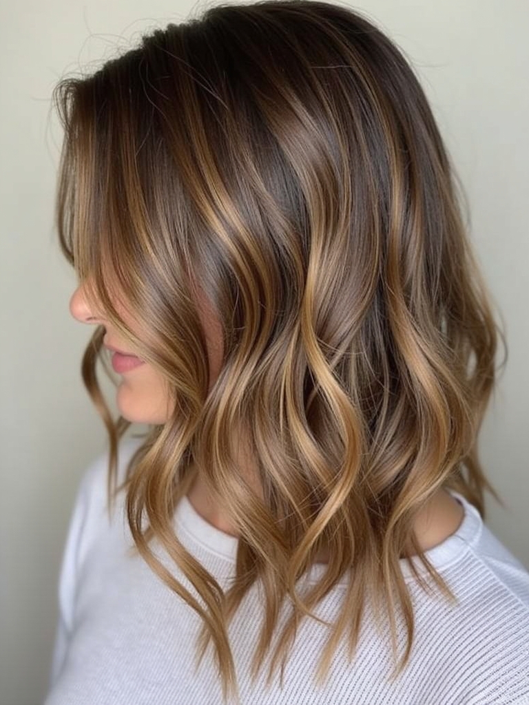 Honey Brown Balayage with Babylights
