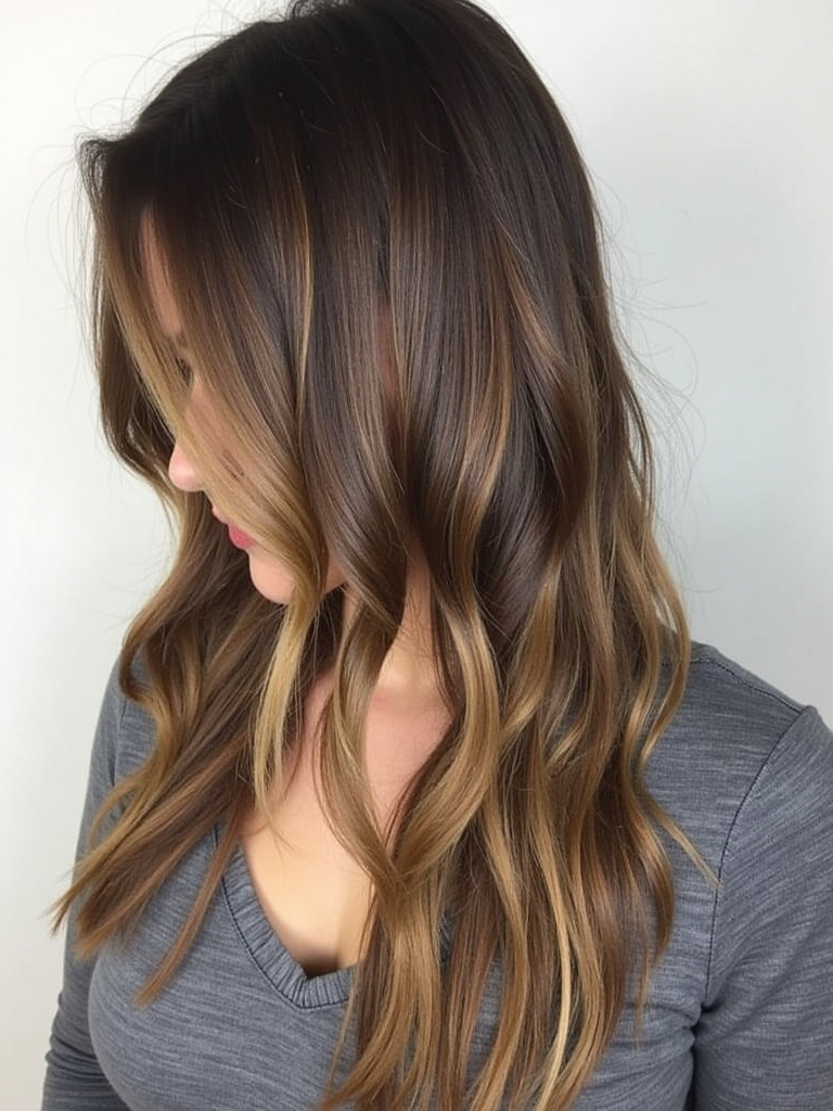 Cool-Toned Honey Brown Balayage