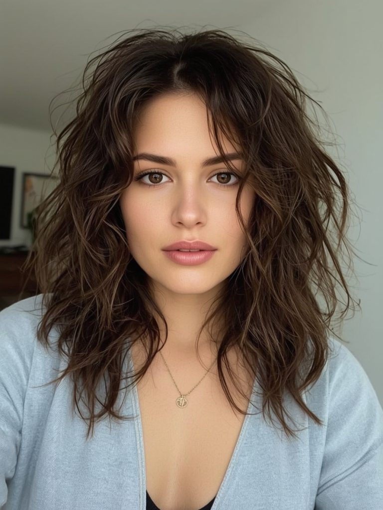 Long Hair Older Women: Waterfall Braid