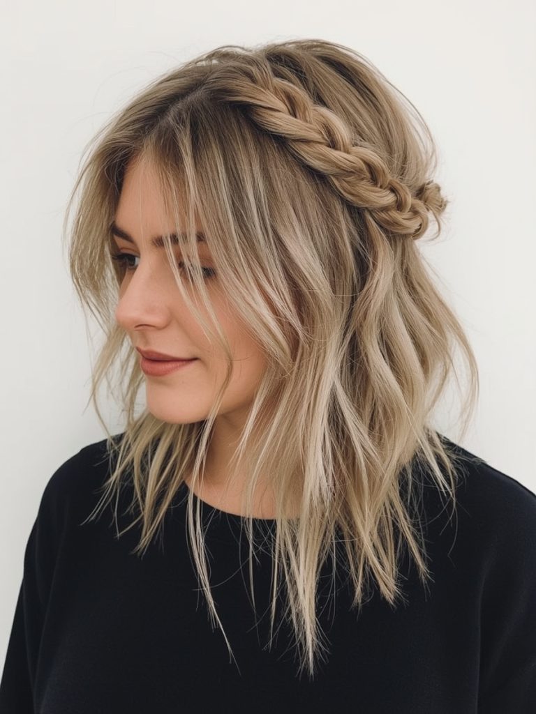 Long Hair Older Women: Soft Curls with a Deep Side Part