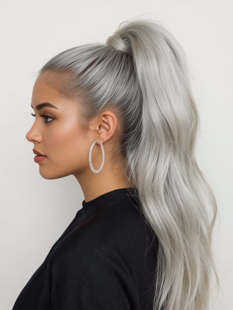 Silver With A Shaved Design on Dark Skin