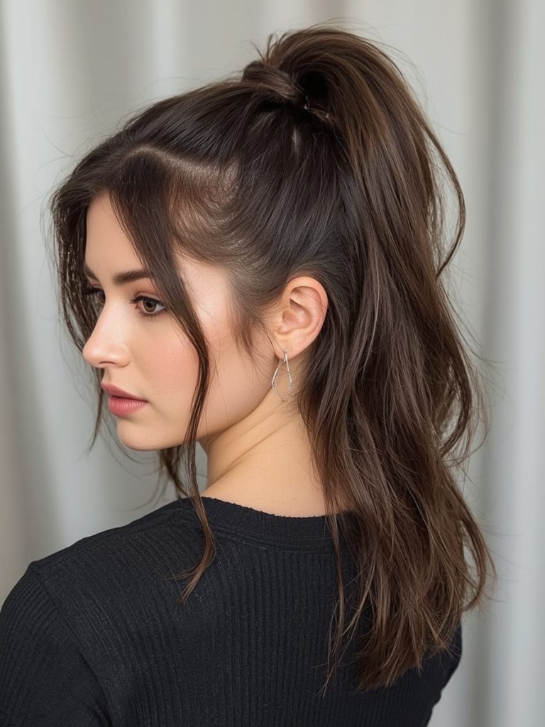 Butterfly Haircut Long Hair For Round Face: Color Melt