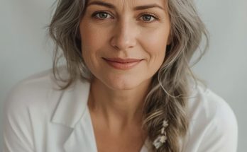 Long Hair Older Women: Ponytail Braid