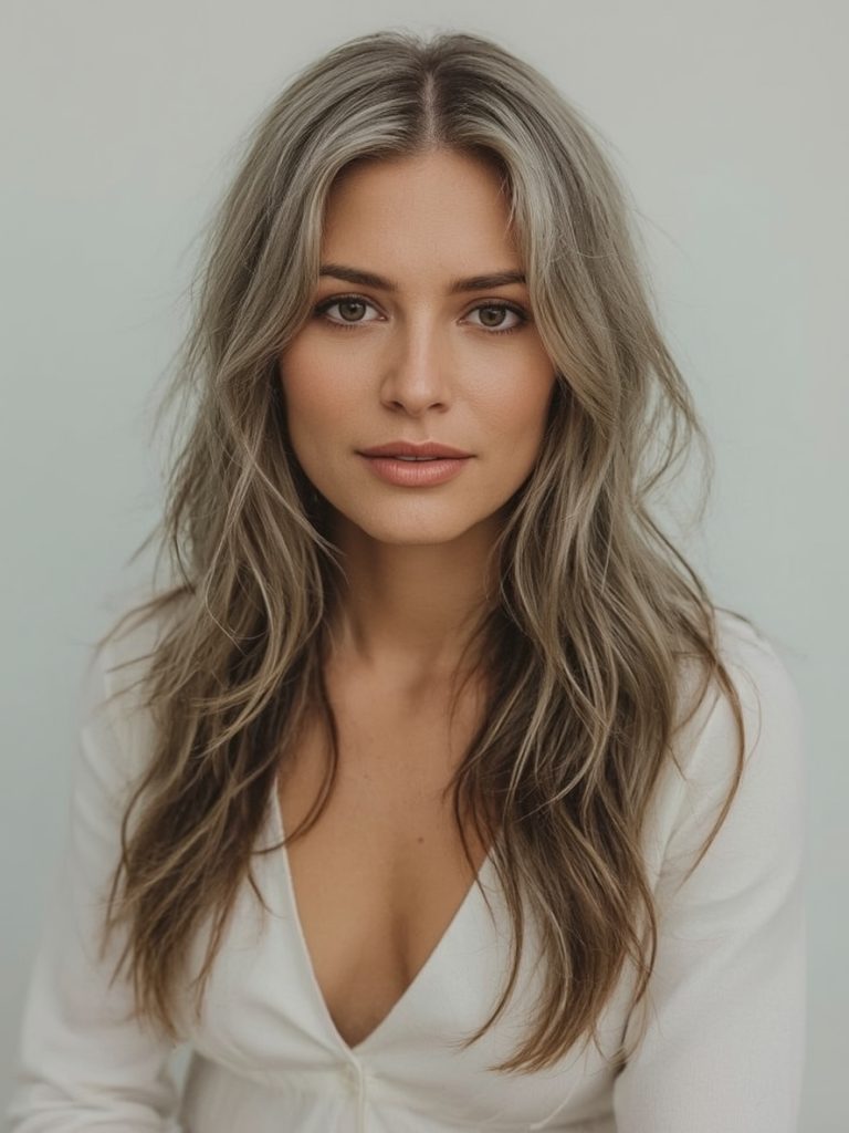 Long Hair Older Women: Crimped Waves