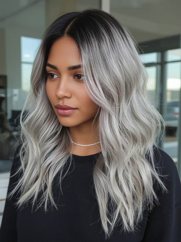 Silver Finger Waves on Dark Skin