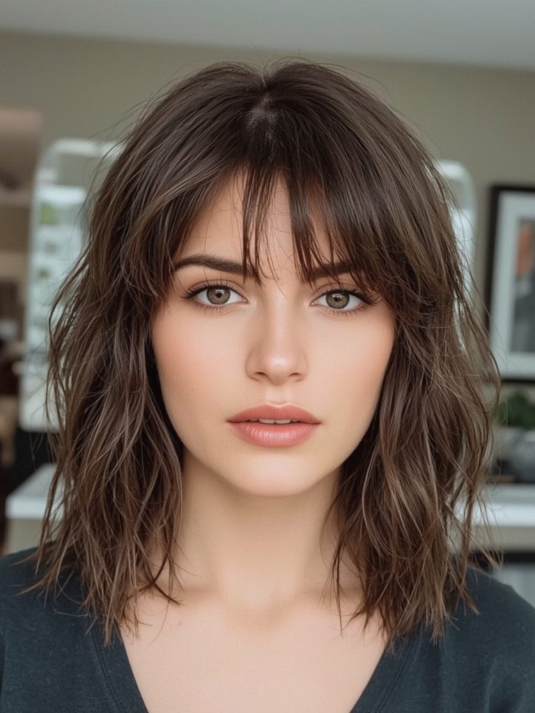 Shoulder Length Flipped Ends for Thin Fine Hair