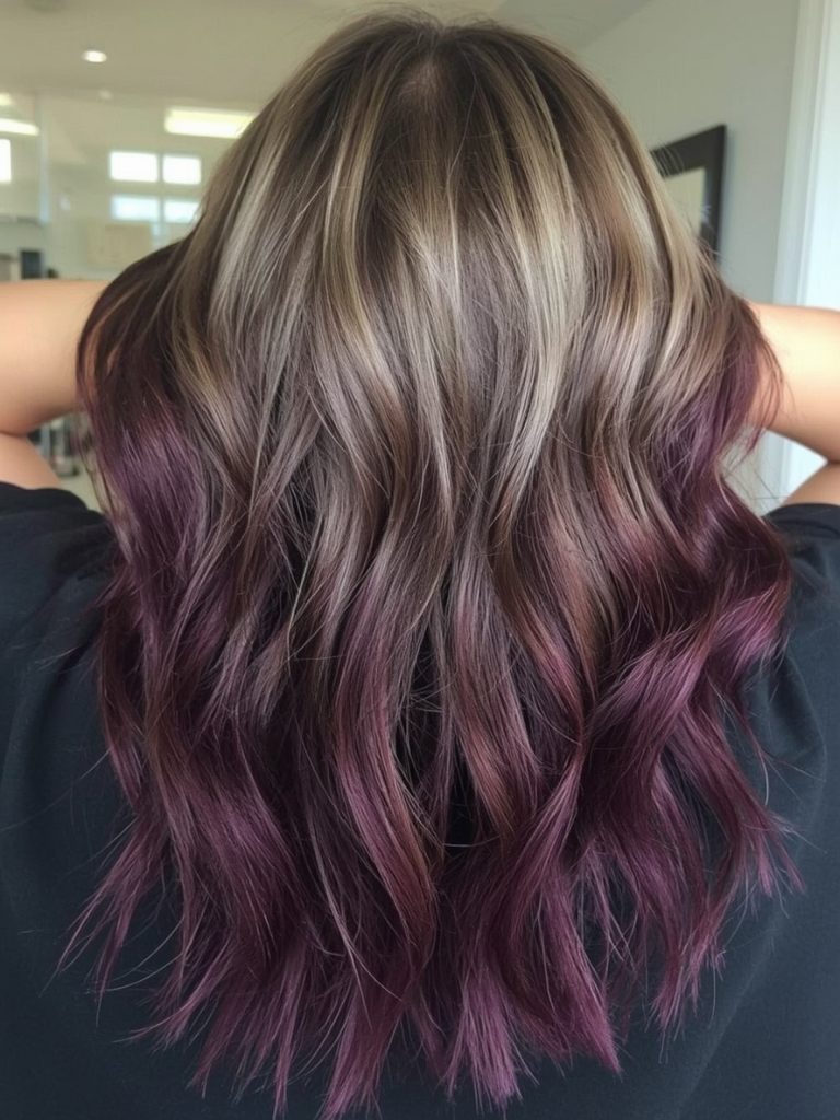 Undercolor Hair: Angled Color Dip