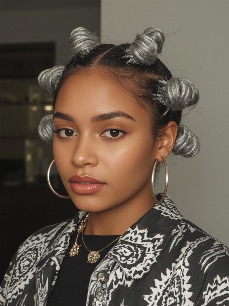 Silver Curls on Dark Skin