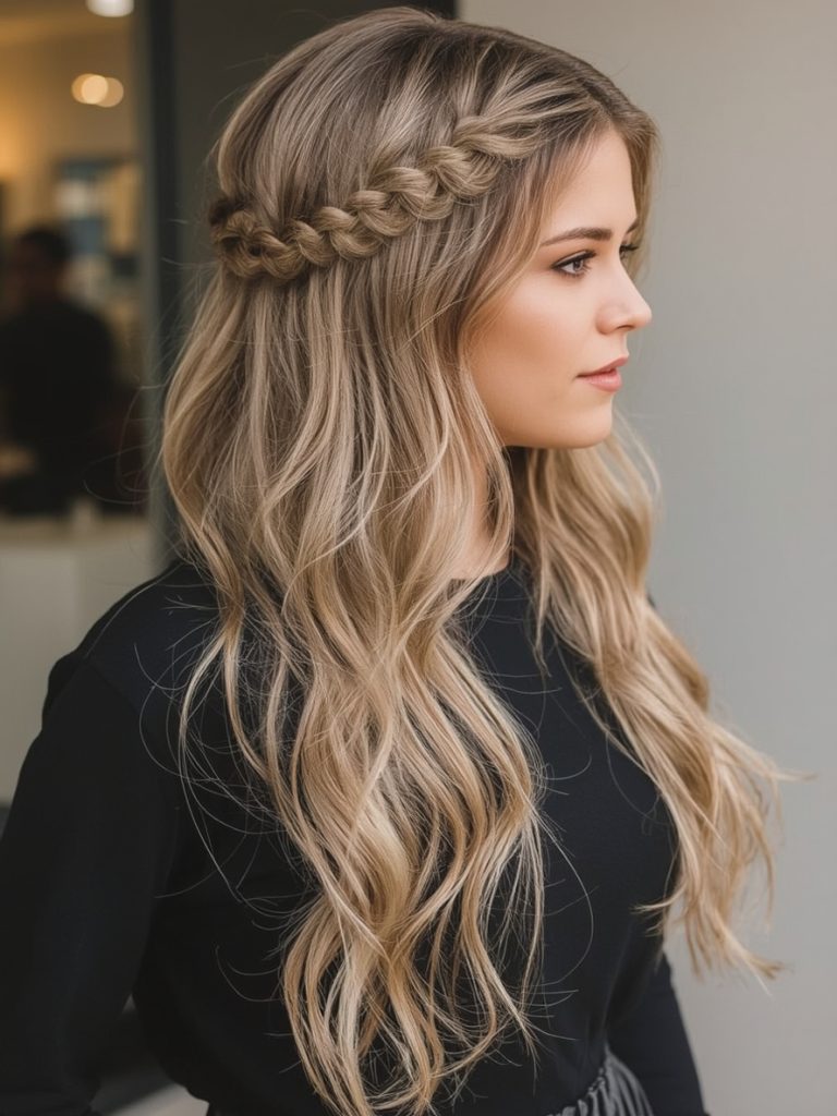 Long Hair Older Women: Soft Waves with Face-Framing Layers