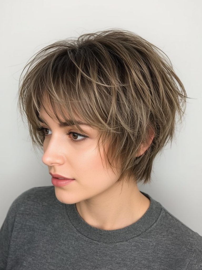 Short Messy Haircuts For Women: The Angled Bob with Texture
