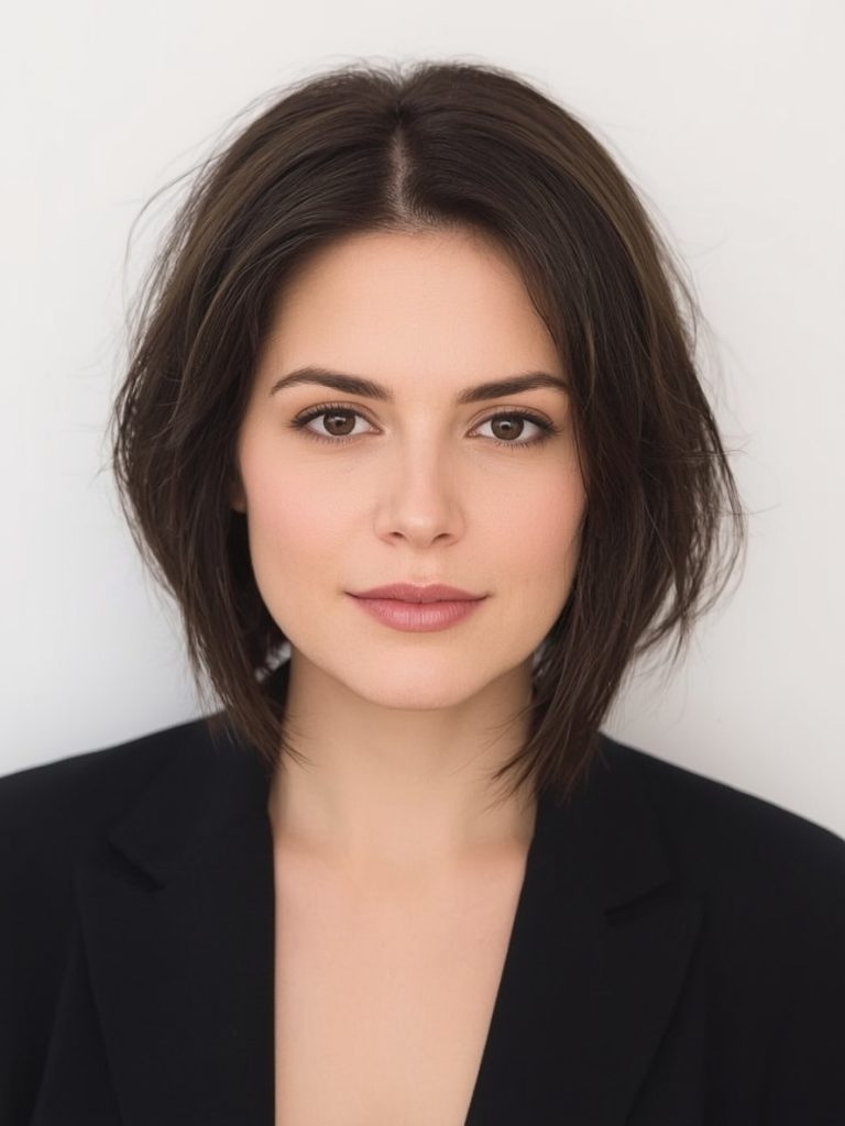 Hairstyle For Thin Fine Hair Over 50: Layered Bob