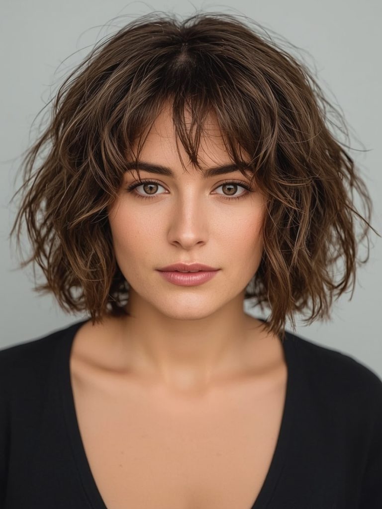 Layered Bob with Highlights: Bobs For Thin Hair Older Women