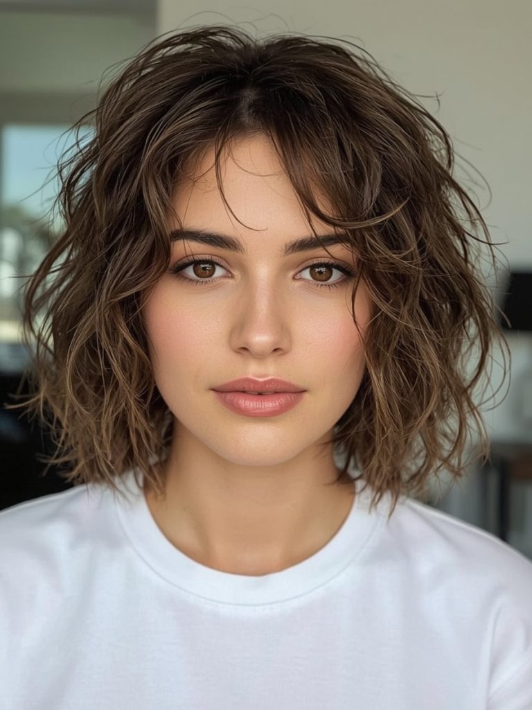 Chin-Length Bob with Soft Waves: Bobs For Thin Hair Older Women