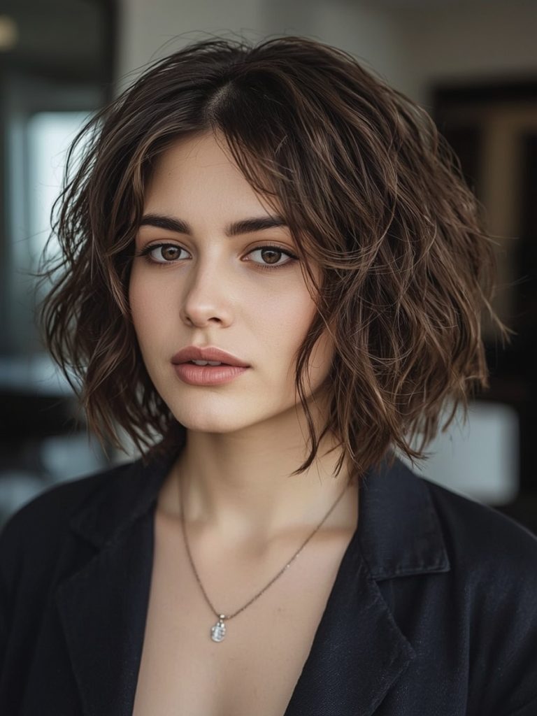 Graduated Bob with Side-Swept Bangs: Bobs For Thin Hair Older Women