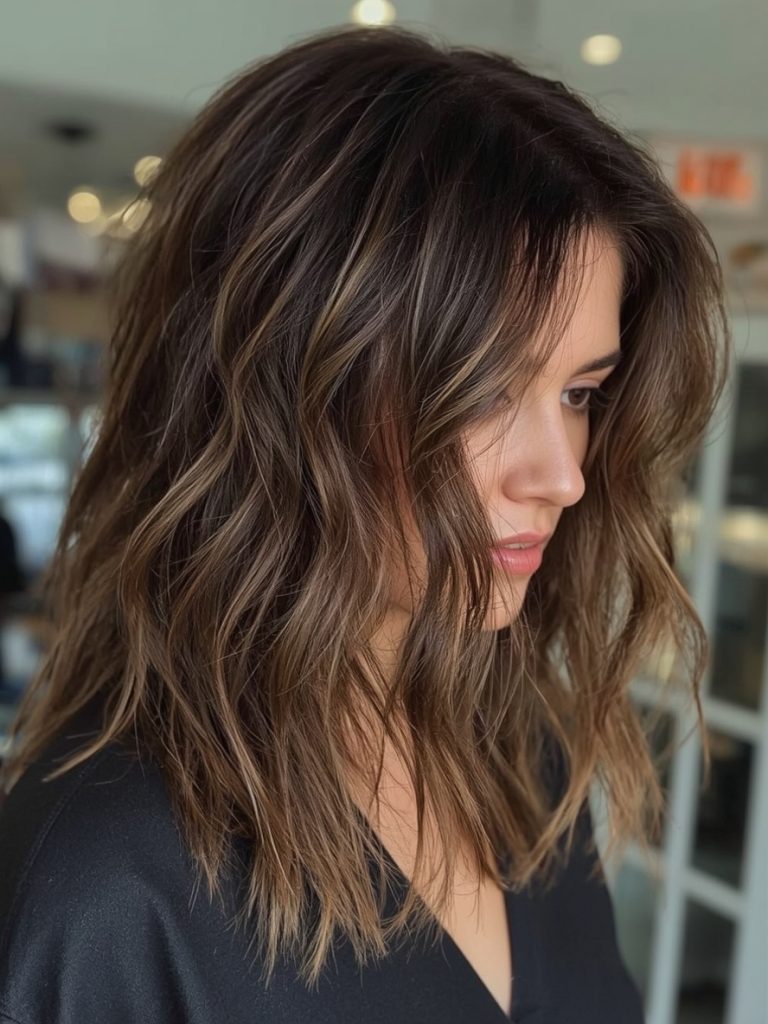 Brunette Summer Hair 2025: Bronzed Brunette Goddess