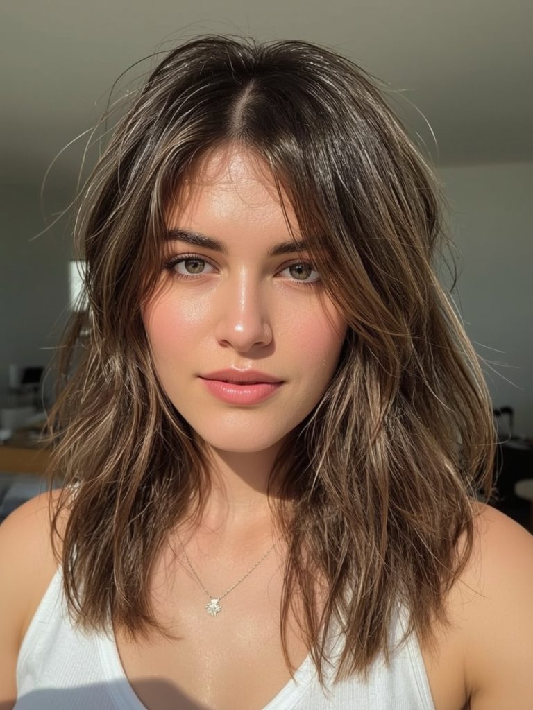 Brunette Summer Hair 2025: Sun-Kissed Brunette Waves