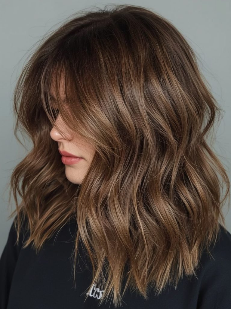 Caramel Highlights on Brown Hair: Soft and Subtle Sun-Kissed Glow