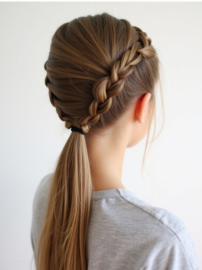 Hairstyles For School: High Messy Bun with Scrunchie