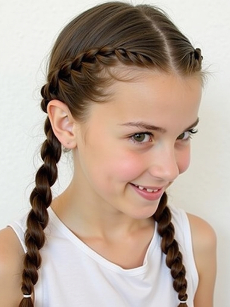 Easy Hairstyles For School: Space Buns with Braids