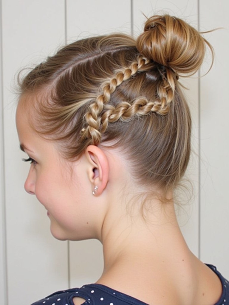 Easy Hairstyles For School: Twisted Crown
