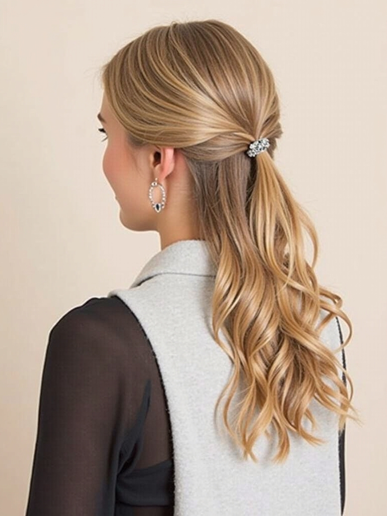 Easy Hairstyles For School: Low Pigtails