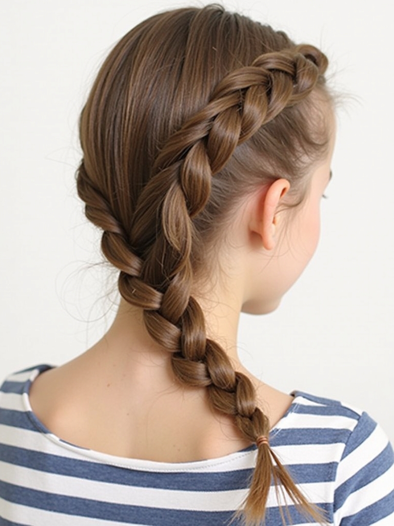 Hairstyles For School: High Ponytail with Wrapped Braid