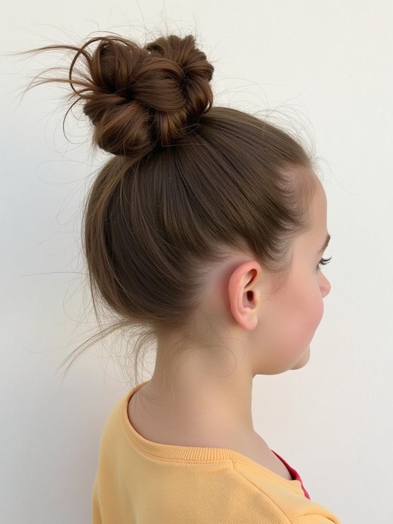 Hairstyles For School: Side Swept Bangs with Low Ponytail