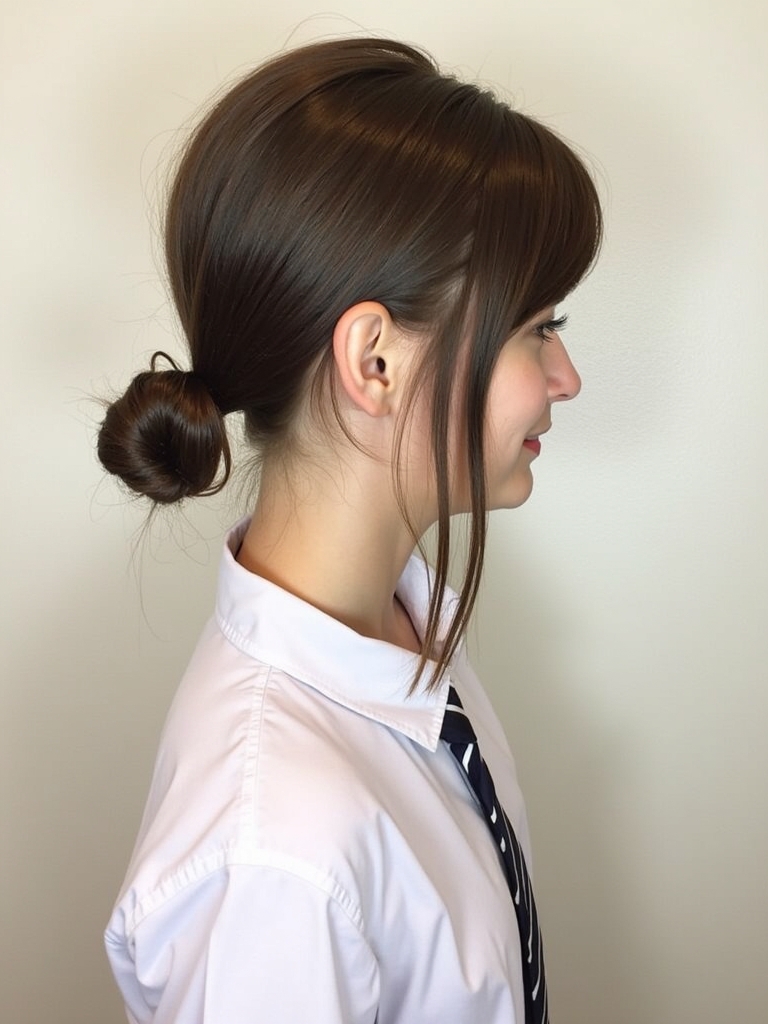 Hairstyles For School: Messy Bun