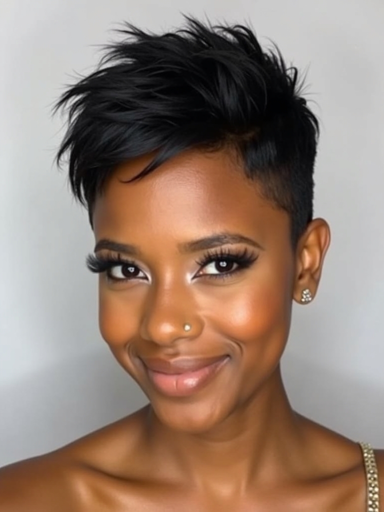 Short Pixie Haircuts Black Women 50: The Graduated Pixie